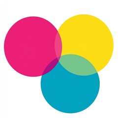 white background with colorful circles