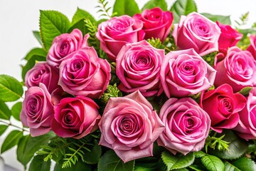 Obraz premium Elegant Pink Roses, Sophisticated Floral Design, AI Photography