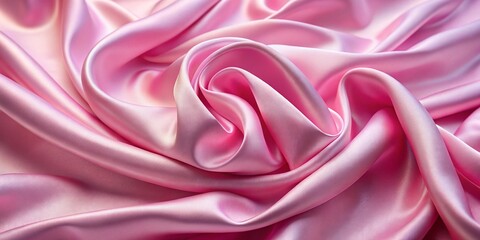 Obraz premium Elegant Pink Silk Fabric Panoramic Background