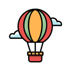 hot air balloon icon design