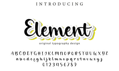 Elements Font Stylish brush painted an uppercase vector letters, alphabet, typeface