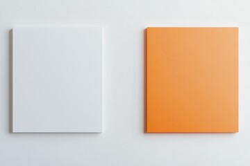 Fototapeta premium Minimalist design showcases contrast between blank white and vib