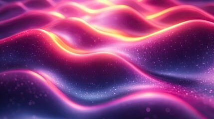 Fototapeta premium an abstract trendy purple pink neon colored psychedelic fluorescent striped zebra textured neon background, 1970s style color waves backdrop.