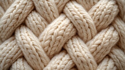 Stylized Beige Cashmere Tricot: A Cozy Textile Pattern Reflecting Handmade Artistry in Vector Format