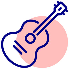 guitar vector mixed outline icon