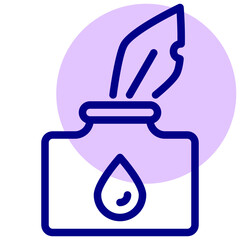 ink pottle vector mixed outline icon