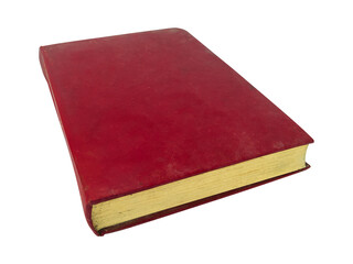 old red book isolated on white