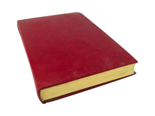 old red book isolated on white