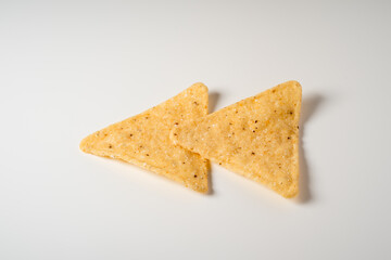 Tortilla cheese chips isolated