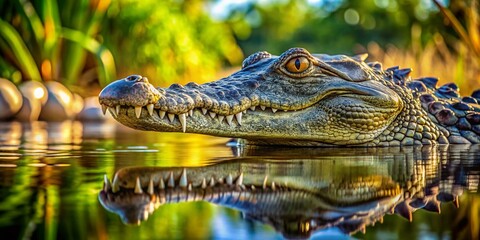 Obraz premium Estuarine Crocodile Queensland Australia - High DOF Wildlife Photography