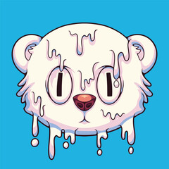 dripping polar bears illustration