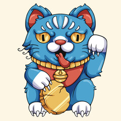 maneki neko illustration