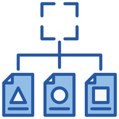 Obraz premium Classification Blue White Icon