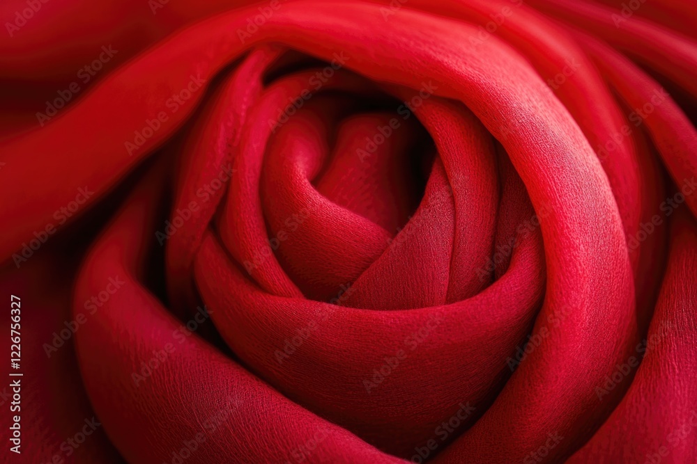 Poster a detailed shot of red fabric texture and pattern