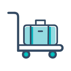 luggage cart icon design