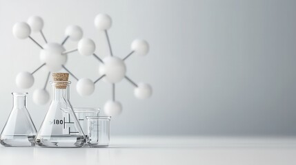 Exploring atoms and bonds in molecular network chemistry lab image