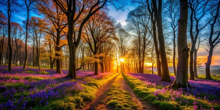 Fantasy Magic Forest Spring Landscape Silhouette Photography