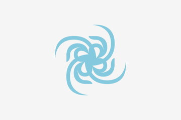 Abstract water spinning round move logo