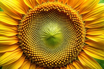 Fibonacci Sunflower, Rule of Thirds, Nature's Math