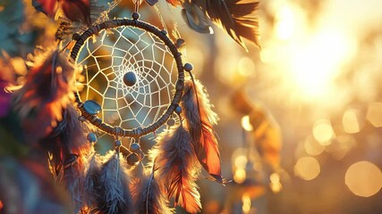Dreamcatcher close-up in nature. Selective focus. - Powered by Adobe