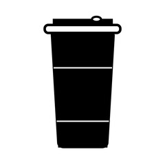 coffee cup silhouette icon design template