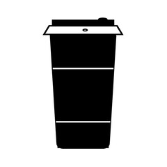 coffee cup silhouette icon design template