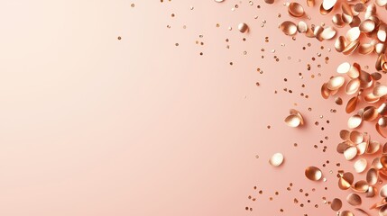 gradient gold background confetti copy space Rose gold gradient background with delicate gold confetti, perfect for feminine or romantic designs