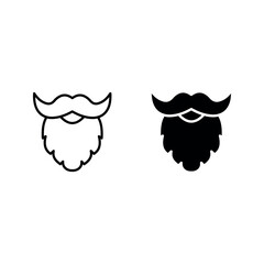 Leprechaun beard icon set color editable