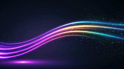 Rainbow Beam Light Spectrum Holographic rainbow beam with iridescent colors, futuristic and vibrant visual representing advanced light technologies