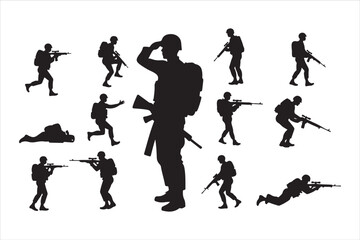 Tactical Military Soldier Silhouette