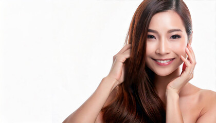 Fototapeta premium 美しい女性のリラックスしたビューティーポートレート