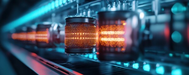 Futuristic concept art showcasing diamond batteries powering a nuclear energy facility