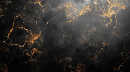 Obraz premium Luxurious black and gold marble texture with elegant cracks and veins
