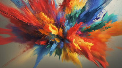 Fototapeta premium color explosion with multiple color