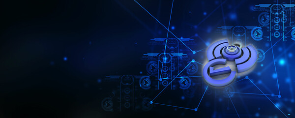 3d illustration WiFi symbol sign
