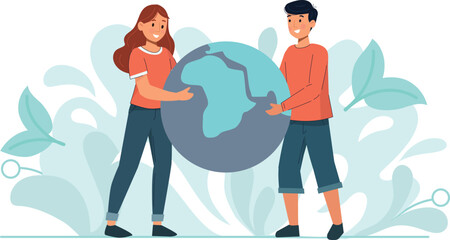 World Wildlife Day Illustration with Environmental Conservation and Sustainability Theme A vibrant illustration focused on wildlife conservation, featuring endangered animals and eco-friendly actions.