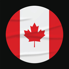 Canada Flag Stickers. Glue-on, wrinkled stickers or labels