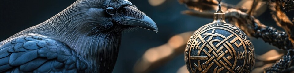 A close-up view of a bird perched on a tree trunk