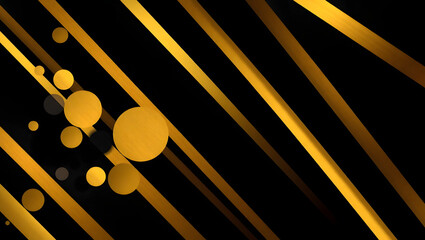 abstract geometric background featuring bold black diagonal stripes that intersect with warm golden diagonal stripes, evoking a sense of luxury and sophistication