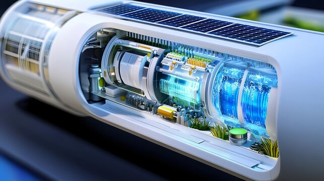 futuristic eco-friendly hyperloop tech - sustainable technology