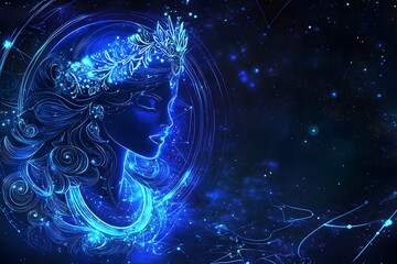 virgo sign in a horoscope in cosmos