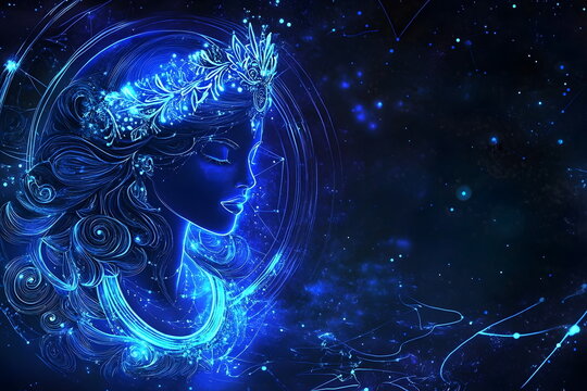 virgo sign in a horoscope in cosmos