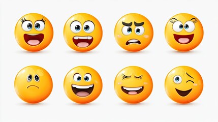 Fototapeta premium Emoticon Design Element: Emoji design effect,