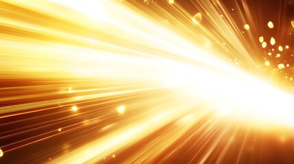 Golden Light Rays Burst Abstract Background