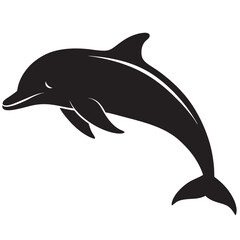Fototapeta premium Dolphin silhouette vector