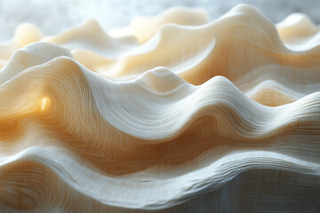 Abstract Textured Waves of Creamy Beige Hues