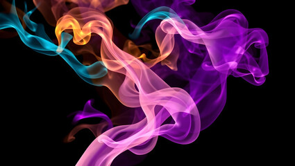Obraz premium abstract image of mesmerizing, wispy smoke trails that dance and intertwine, forming intricate, swirling patterns