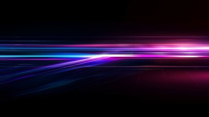 Abstract Dark Background With Vibrant Light Streaks