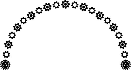 arch rectangle gear frame