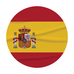 Spain Flag Stickers. Glue-on, wrinkled stickers or labels